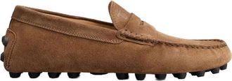 Tod's Mocassino Gommino Macro 52K - Heren - Loafers - Bruin - 43 EU - Su&egrave;de - Schoenen