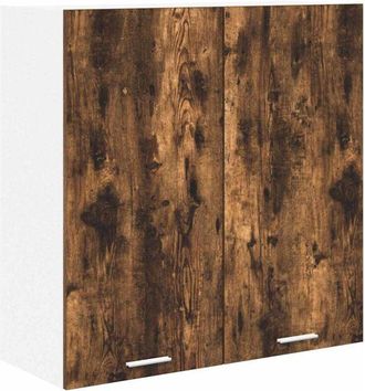 vidaXL Hanging Cabinet Riga Smoked Oak 80 x 31 x 80 cm Engineered Wood vidaXL