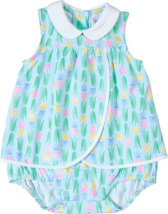 Florence Eiseman Printed Knit Tulip Romper in Multi at Nordstrom, Size 12M