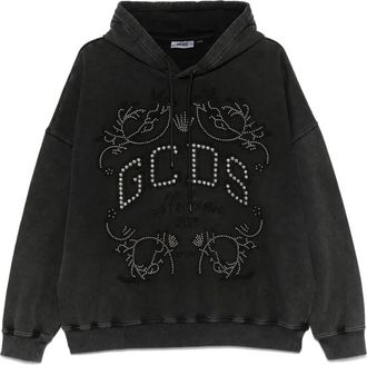 GCDS Felpa con logo e cappuccio - Grigio