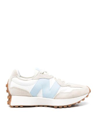 New Balance 327 White Beige And Light Blue Sneakers