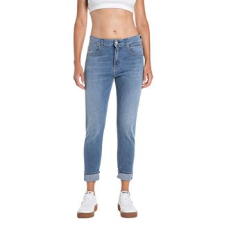 Replay Marty Slim-fit Jeans - female - Replay - Cropped Jeans - Blue - W25 - Jeans