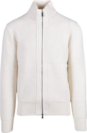 KANGRA Truien & Vesten, Heren, Beige, L, Wol, Vest met rits