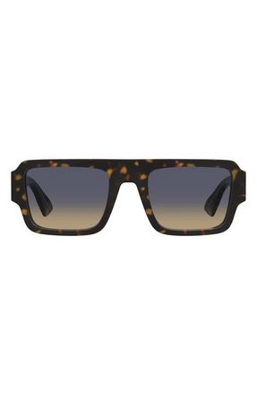 Moschino 54mm Gradient Flat Top Sunglasses in Havana/Blue Beige at Nordstrom