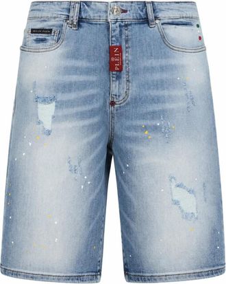 Philipp Plein Formentera Shorts Basic - Heren - Denim shorts - Blauw - W38 - Denim - Korte Broeken