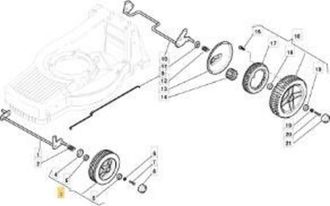 STIGA Sports Llanta Aluminio Estriada 175 Rodamientos+parap. Estiga Original - 381007363/0