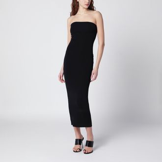 Entire studios Black strapless midi dress