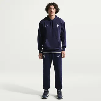 Nike FFF Club Nike Mens Soccer French Terry Jogger Pants in Blue | IB6292-498