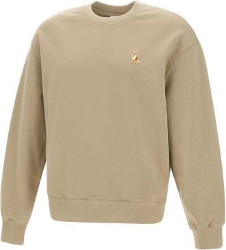 Maison Kitsun&eacute; Dressed Fox Comfort Sweatshirt - Heren - Sweatshirts - Beige - L - Katoen - Hoodies & sweatvesten