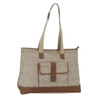 Dior Pre-owned Vintage Plastic Tote Bag - Dames - Vintage Shopper - Beige - ONE Size - Leer - Vintage