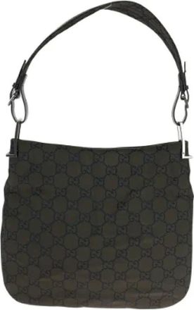 Gucci Pre-owned Shoulder Bags, female, Brown, Size: ONE SIZE Pre-owned Canvas shoulder-bags
