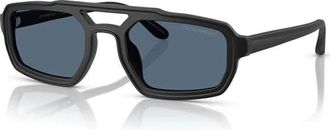Emporio Armani Zonnebrillen - Heren - Zonnebrillen - Zwart - 53 MM - Accessoires