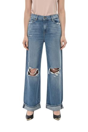 7 For All Mankind Blue High Rise Jeans