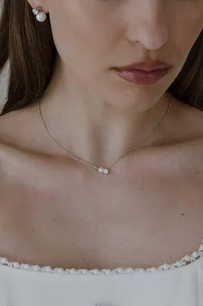 Untamed Petals Evermore Pearl and Crystal Necklace in Metallic Gold at Nordstrom