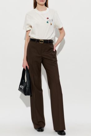 Paul Smith T-shirt With Print, Womens, Cream