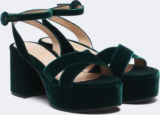 Gianvito Rossi Velvet platform sandals