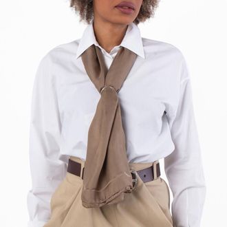 Saint Laurent Cassandre Square Scarf In Silk Charmeuse