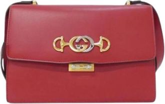 Gucci Pre-owned Vintage Schoudertas - Dames - Vintage Schoudertas - Rood - ONE Size - Leer - Vintage