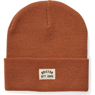 Brixton Woodburn Watch Cap Beanie in Rose Gold at Nordstrom