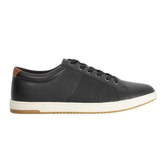 Dune London Heren Trez Canvas Laaggesneden Platte Schoenen (Zwart)