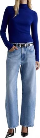 AG - Adriano Goldschmied Hattie High-Rise Barrel Crop Jeans In Blueprint