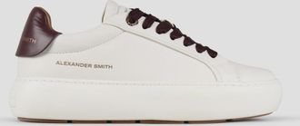 Alexander Smith Soho Woman in soft white leather and bordeaux details