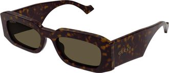Gucci Stijlvolle Zonnebril Zwart Frame - Dames - Zonnebrillen - Bruin - 54 MM - Accessoires