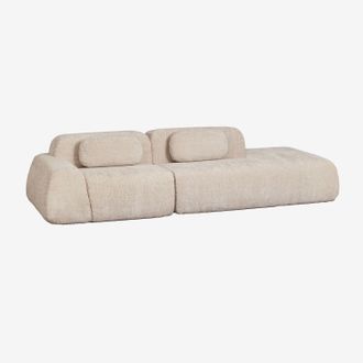 Sklum Sof&aacute; Modular Esquinero De 2 Piezas Con Div&aacute;n Derecho En Chenilla Envasado Al Vac&iacute;o Merida Sklum