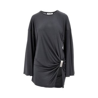 The Attico Draped viscose mini dress Woman 42