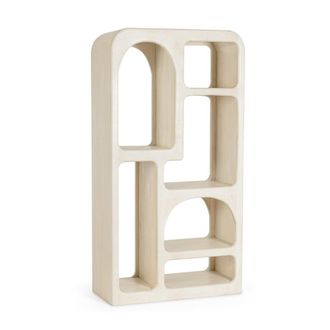 Mathi Design Estanter&iacute;a de mango crema con nichos