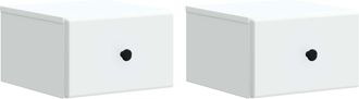 vidaXL Mesita De Noche De Pared 2 Uds. 34,5 X 33 X 20 Cm Vidaxl