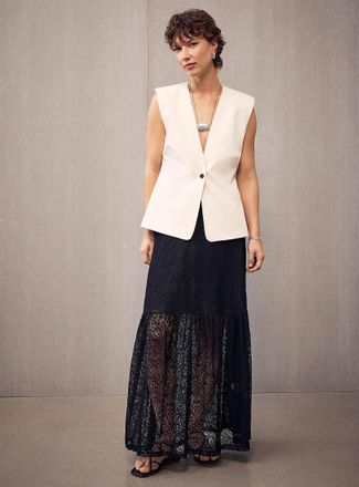 2nd Day Womens Two-tiered lace skirt