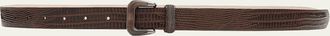 Brunello Cucinelli Lizard-Effect Calfskin Belt