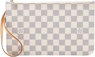 Louis Vuitton Pre-owned Clutches, female, White, Size: ONE SIZE Pre-owned Neverfull Pouch