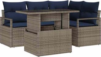 vidaXL Conjunto De Sof&aacute; De Jard&iacute;n 5 Uds. 4-n&uacute;mero De Plazas Vidaxl
