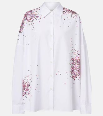 Dries Van Noten Camicia in cotone con paillettes