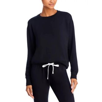 SPLITS59 Splits59 Sonja Sweatshirt Womens Black Fleece Stretch Crew Neck GBO3861