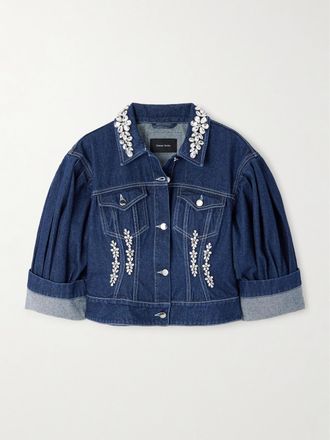 Simone Rocha Giacca In Denim Con Decorazioni Turbo - Blu