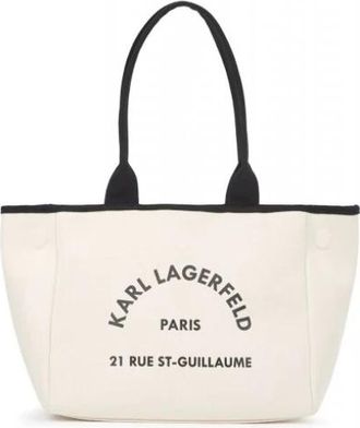 Karl Lagerfeld Essentials Tote Bag - Dames - Shoppers - Beige - ONE Size - Katoen - Tassen