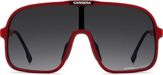 Carrera C Sport 99mm Gradient Shield Sunglasses in Red/Dark Grey Sf at Nordstrom