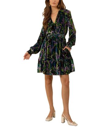 Hale Bob Oaklee Silk-Blend Mini Dress
