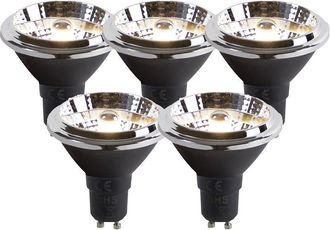 LUEDD Luedd - Set di 5 lampadine led GU10 dimmerabili con luce calda AR70 6W 2000K-3000K