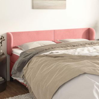 vidaXL Cabecero De Terciopelo Rosa 163x23x78/88 Cm Vidaxl