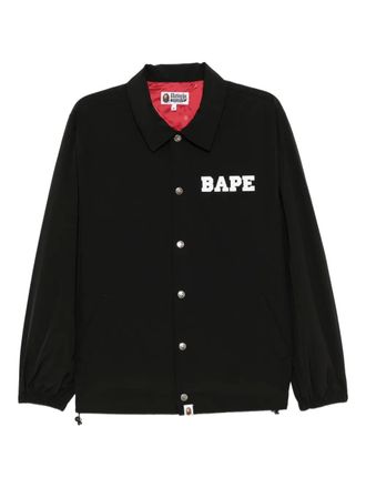 A Bathing Ape logo printed jacket - men - Polyester/Polyester/Polyamide - M - Black