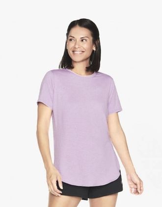 Skechers Womens Skechers WTS359/PRPW GODRI SWIFT TUNIC Womens T-Shirt Purple - Size: 10