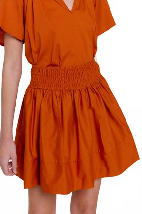 Vix Melanie Mini Skirt In Burnt Orange