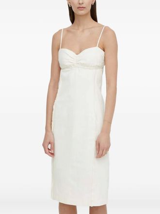 Samsøe & Samsøe Abito midi con ruches - Toni neutri