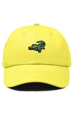 Dalix Alligator Embroidered Wildlife Cap in Yellow at Nordstrom