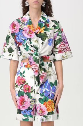 Dolce & Gabbana Camicia cropped Dolce & Gabbana in cotone con stampa floreale
