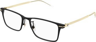 Montblanc Stijlvolle Bril in Zwart - Heren - Brillen - Zwart - 56 MM - Accessoires